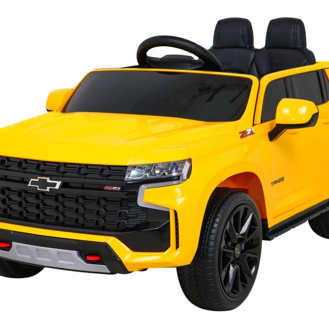 Chevrolet Tahoe Elektrické dětské auto žluté + dálkové ovládání + EVA + rádio MP3 + LED dioda