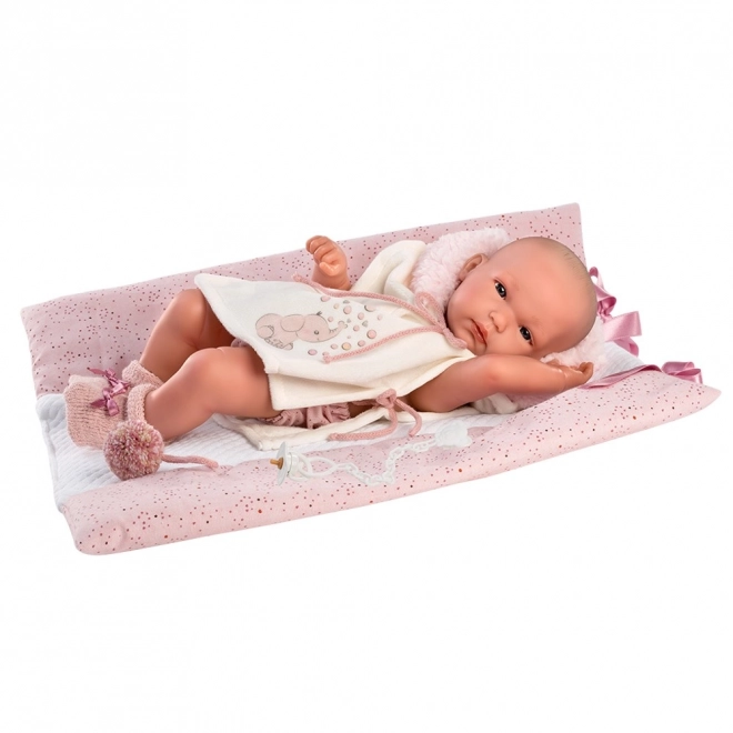 Llorens 63544 NEW BORN HOLČIČKA - realistická panenka miminko s celovinylovým tělem - 35 cm