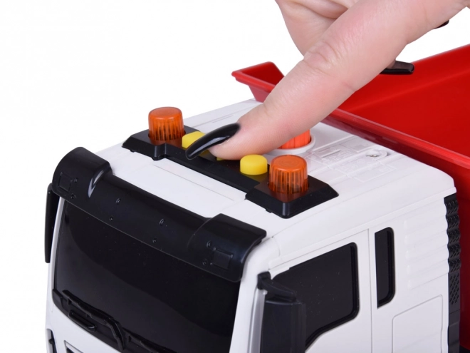 Stavební auto sklápěčka s pohyblivým kiperem zvukem a světlem