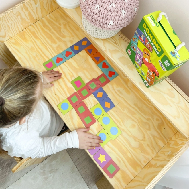 Woopie vzdělávací hra doprava zvířata puzzle domino Montessori