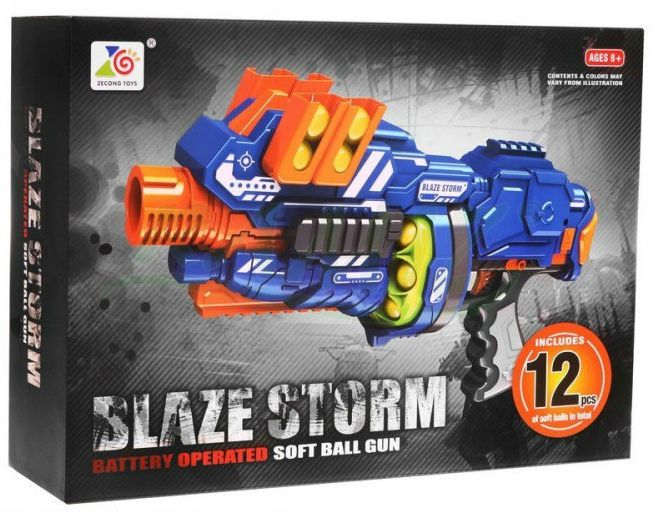 Poloautomatická puška pro děti 8+ Blaze Storm 12 pěnových kuliček Pistole na hraní