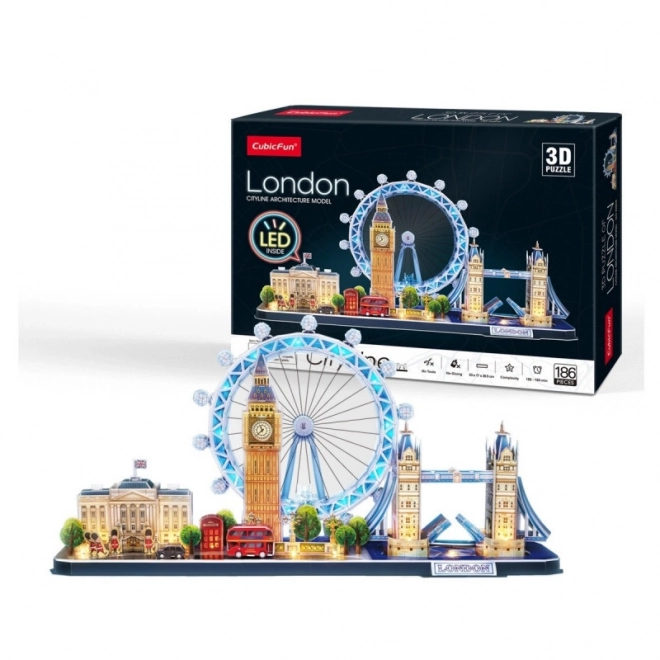 3D puzzle City line - Londýn s led