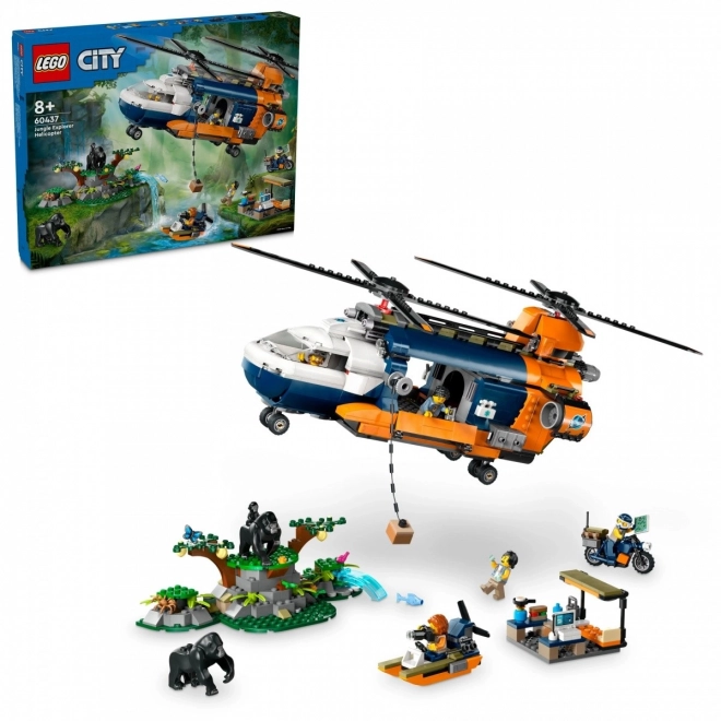 LEGO City 60437 Helikoptéra na průzkum džungle v základním táboře