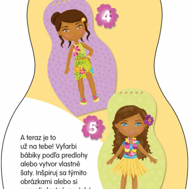 Obliekame tahitské bábiky MOHEA – Maľovanky