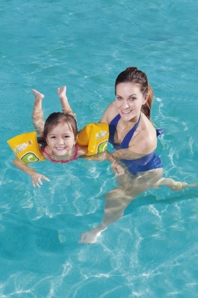 Rukávky nafukovací Swim Safe žluté  2 komory 25x15cm v krabičce 12x19,5cm od 3-6 let