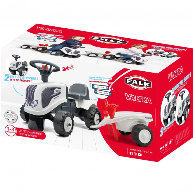 Dětský traktor Valtra s vlečkou a příslušenstvím