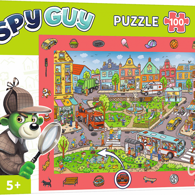 TREFL Puzzle s hledáním obrázků Spy Guy: Město 100 dílků