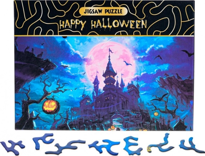 Puzzle Happy Halloween: Strašidelný zámek 468 dílků