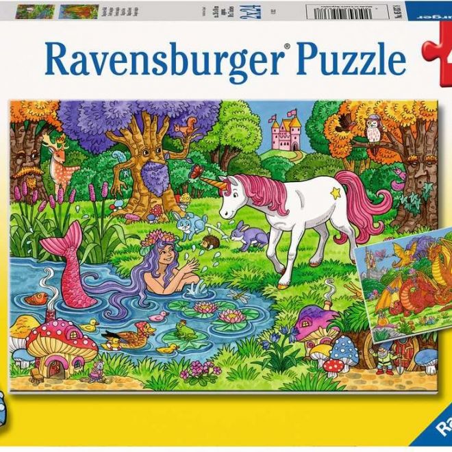 RAVENSBURGER Puzzle Kouzelný les 2x24 dílků
