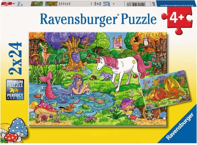 RAVENSBURGER Puzzle Kouzelný les 2x24 dílků