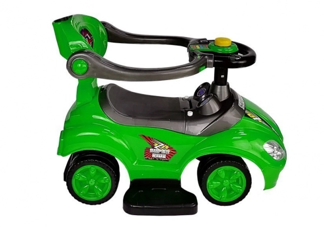 Mega Car 3v1 Push Ride Green