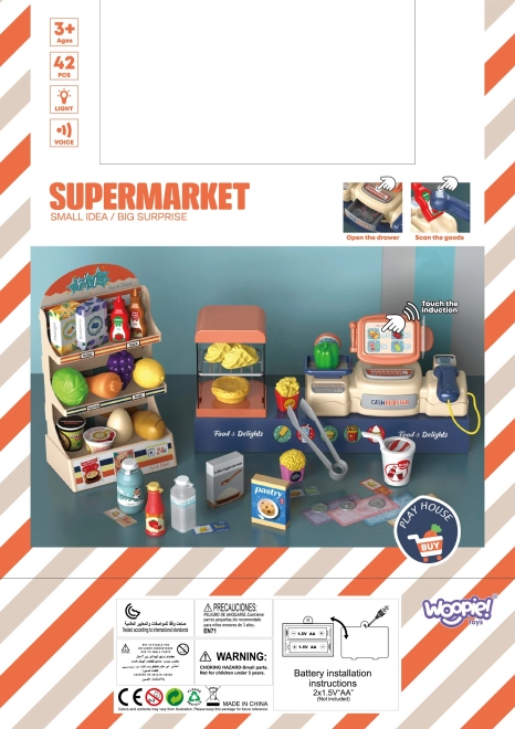 Supermarket Kasa od WOOPIE 42 dílů