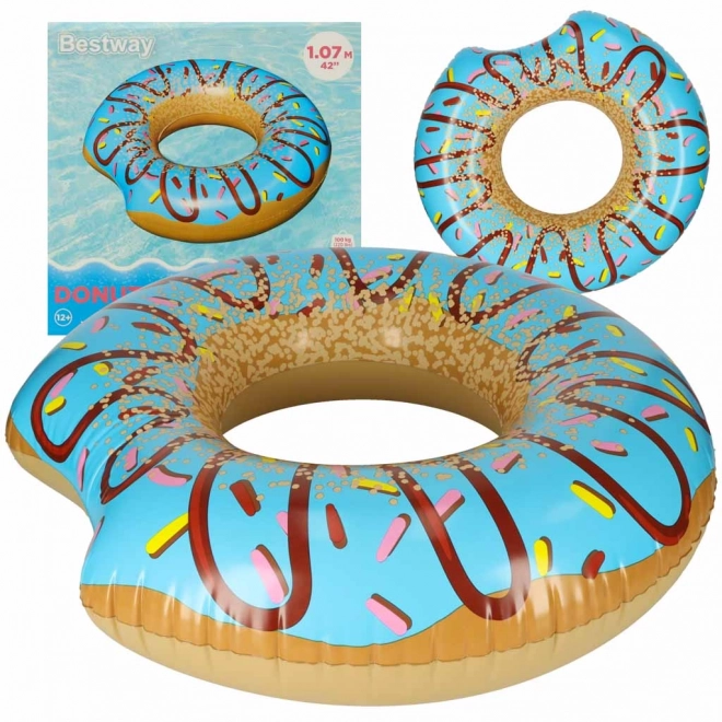 BESTWAY 36118 Donut modrý nafukovací kruh 107cm 100kg