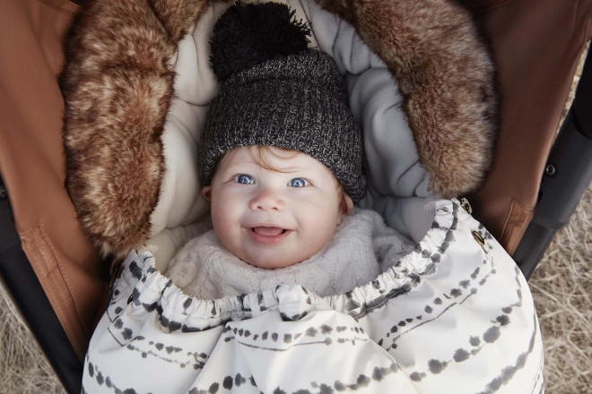 Elodie Details - Vlněná čepice z tvídu 6-12 měsíců –  Antracit || Tweed