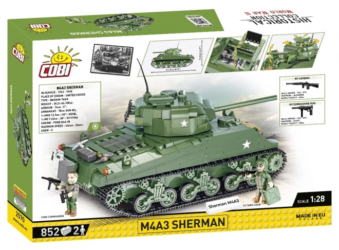 COBI 2570 II WW M4A3 Sherman, 1:28, 852 k, 2 f