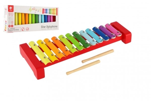 Dřevěný xylofon pro děti 36 cm