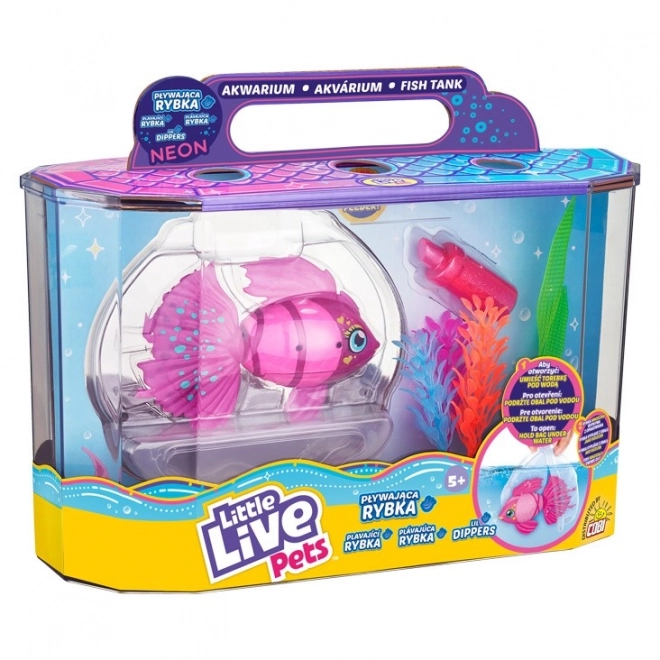 Figurka akvarijní rybky Little Live Pets plavající v akváriu