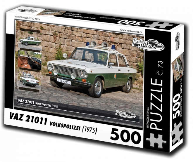 RETRO-AUTA Puzzle č. 73 VAZ 21011 Volkspolizei (1975) 500 dílků