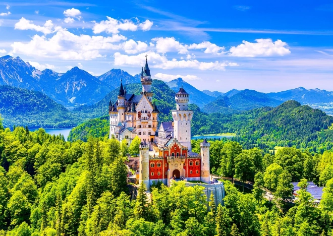 Puzzle Zámek Neuschwanstein v létě, 1000 dílků