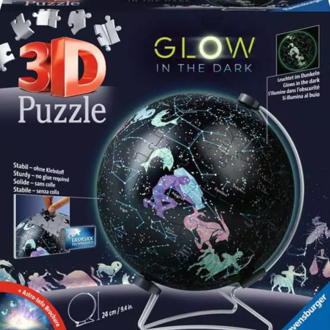 RAVENSBURGER Svítící puzzleball Hvězdný globus 190 dílků