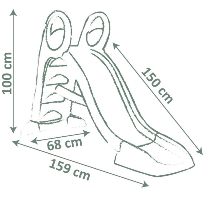 Zeleno-červená skluzavka s vlhčením 150 cm