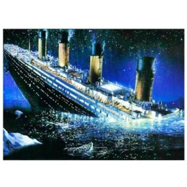 Sada na diamantové malování - potápějící se Titanic