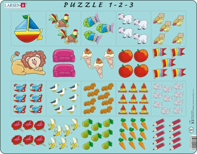 Puzzle obrázkové počítání pro děti - Edukativní hračka