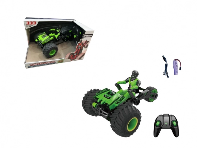 Zelená transformující se RC tříkolka