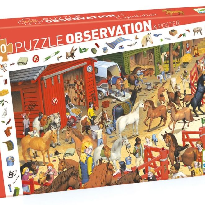 DJECO Puzzle Observation: Koně 200 dílků