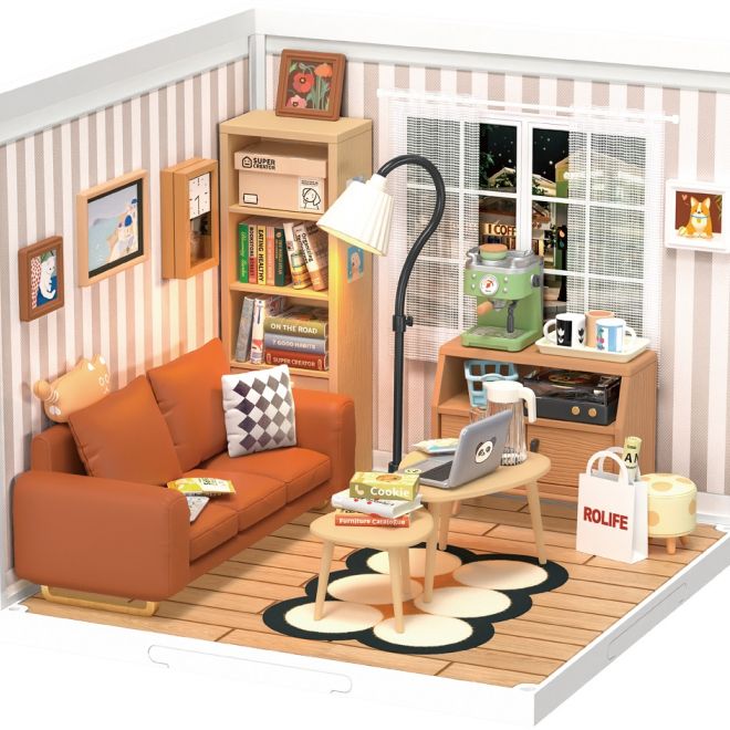 RoboTime miniatura domečku Útulný obývací pokoj