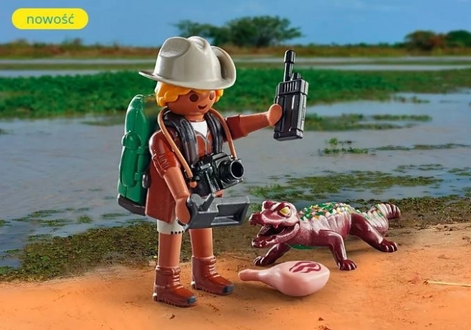 Playmobil badatel s aligátorem