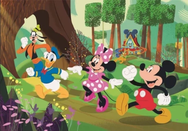 CLEMENTONI Puzzle Mickey a přátelé MAXI 104 dílků