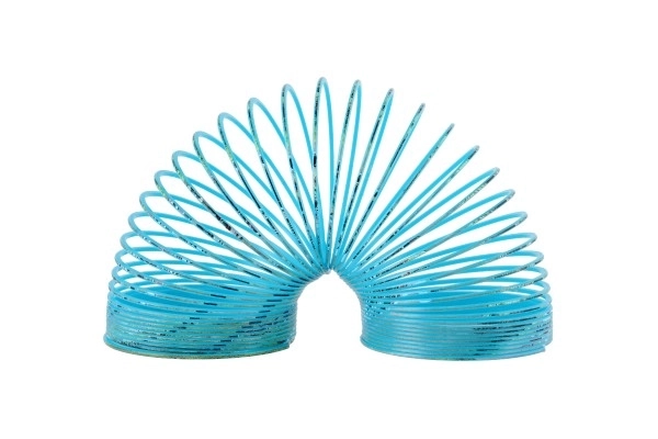 Spirála/pružina dinosaurus plast průměr 6,5cm 4 barvy