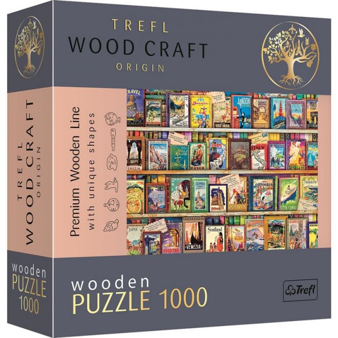 Dřevěné puzzle 1000 dílků Průvodce světem
