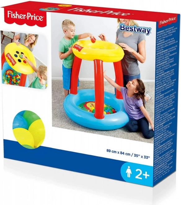 Fisher Price kolébka se stříškou a míčky Animal Friends 89 x 89 x 84 cm