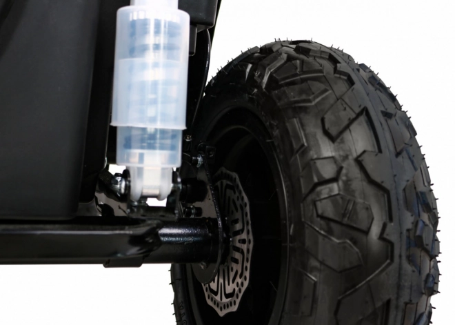 Silná závodní čtyřkolka buggy pro 2 děti Červená + Střídavý motor + Nafukovací kola + LED audio