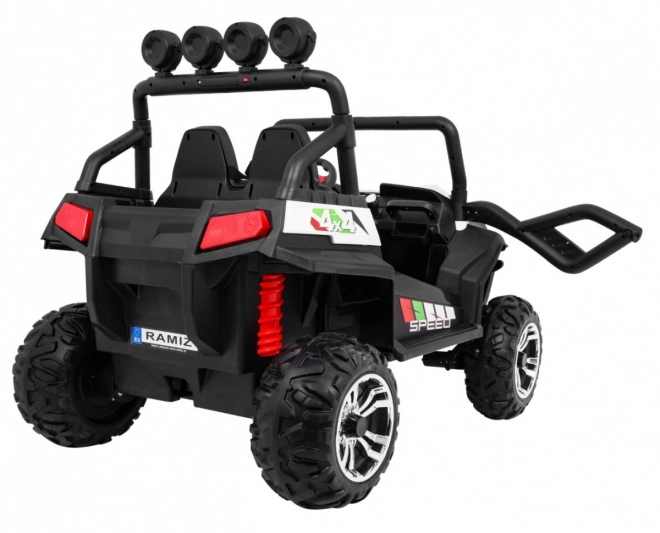 Dětská terénní buggy Grand Lift Bílá + pohon 4x4 + dálkové ovládání + nosič zavazadel + rádio MP3 + LED dioda