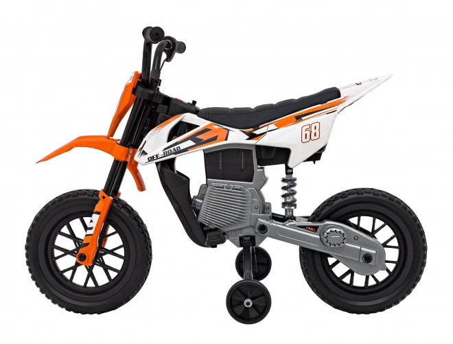 Dětská jízda na motorce PANTONE 361C Oranžová s EVA koly a audio panelem