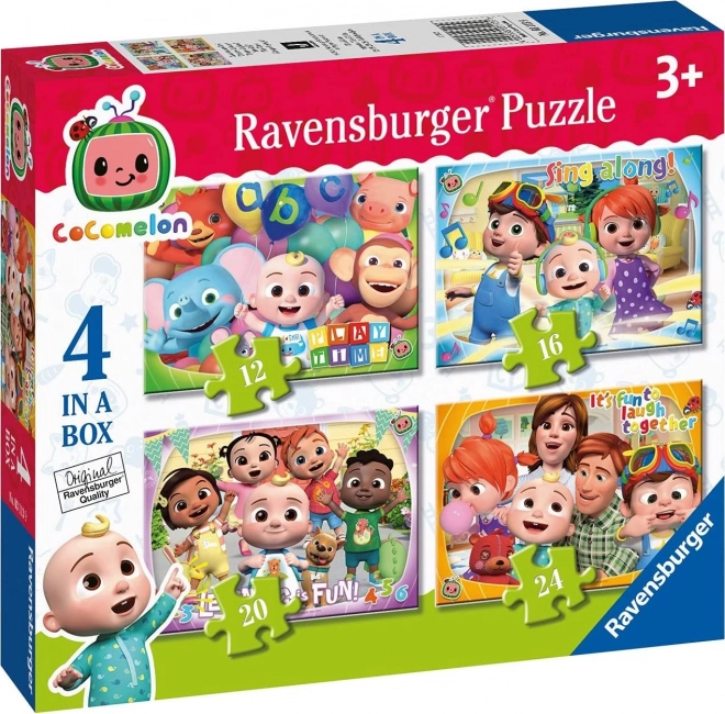 RAVENSBURGER Puzzle Cocomelon 4v1 (12, 16, 20, 24 dílků)