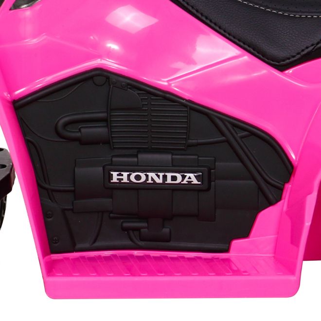 Čtyřkolka Honda 250X TRX s baterií Růžová + klakson + LED + eko kůže
