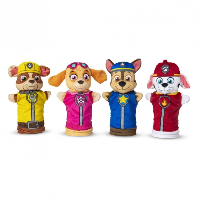 Maňásci 4ks látka Tlapkova Patrola/Paw Patrol v krabici 26x30x6cm