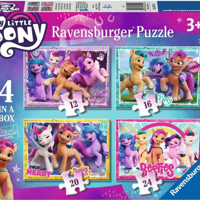 RAVENSBURGER Puzzle My Little Pony 4v1 (12, 16, 20, 24 dílků)