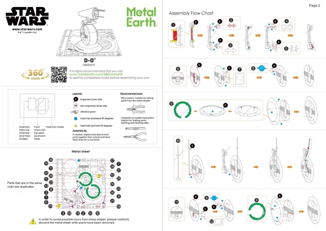 METAL EARTH 3D puzzle Star Wars: D-0