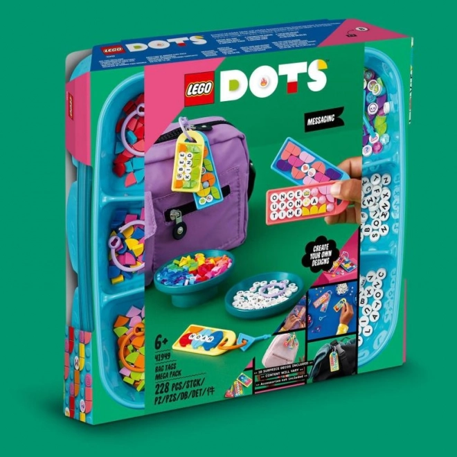 LEGO Dots 41949 Mega balení ozdob na tašku – zábavné vzkazy