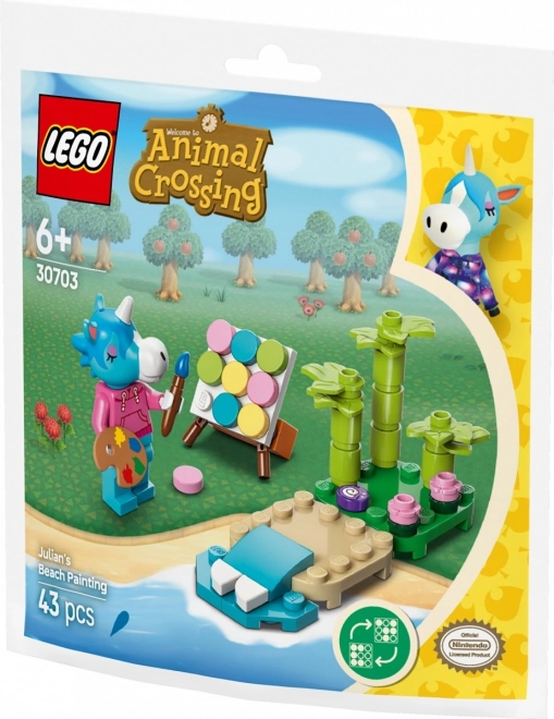 Stavebnice Animal Crossing Julian a plážová scenérie