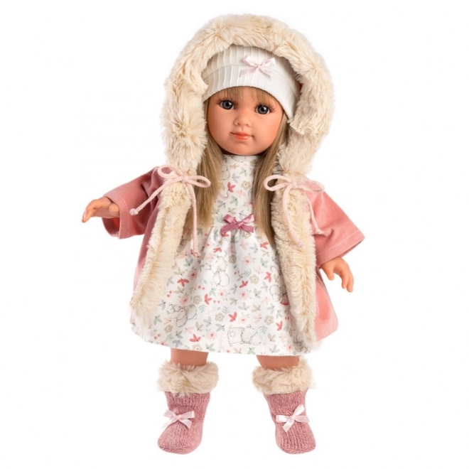 Llorens 53541 ELENA - realistická panenka s měkkým látkovým tělem - 35 cm