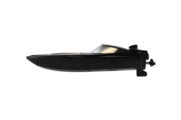 Motorový člun/loď do vody RC plast 22cm černý na baterie+dob. pack+USB 2,4Ghz v krabici 29x22x9cm