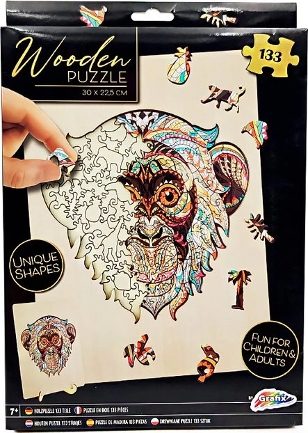 Obrysové puzzle opice 133 dílků