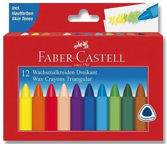 Faber-Castell Voskovky trojboké 12ks