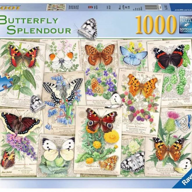 RAVENSBURGER Puzzle Motýlí nádhera 1000 dílků